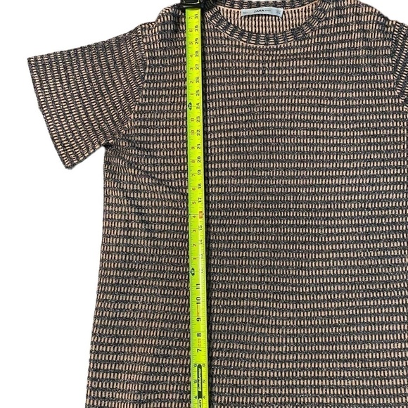 Zara Knit Women’s Tunic Shirt Dress Black Pink Sparkles Size M - Picture 2 of 13
